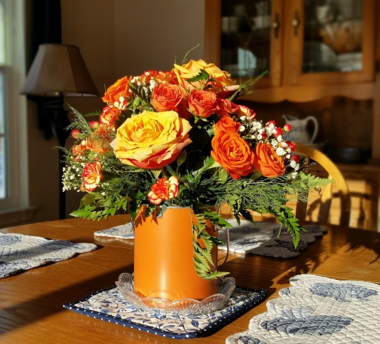 Centro de mesa con flores